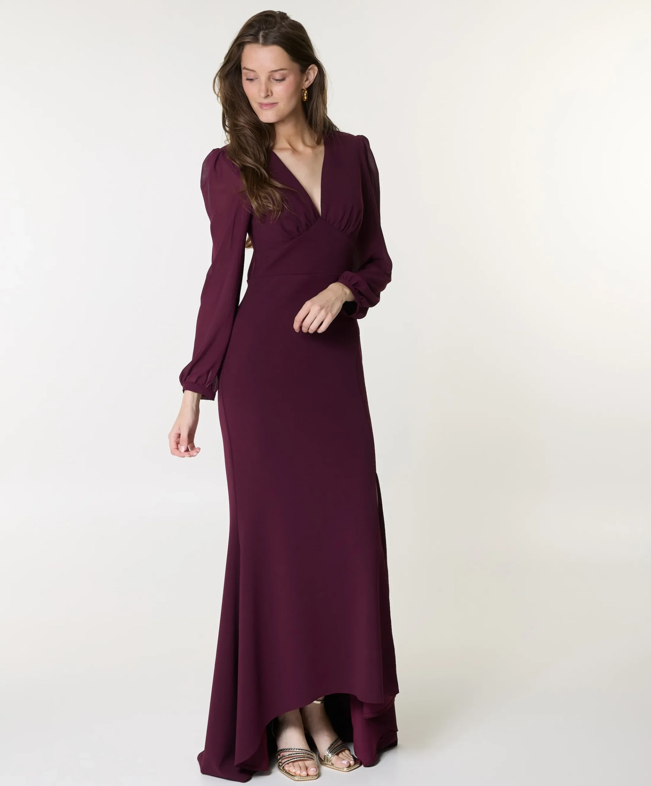 Dames jurk bordeaux