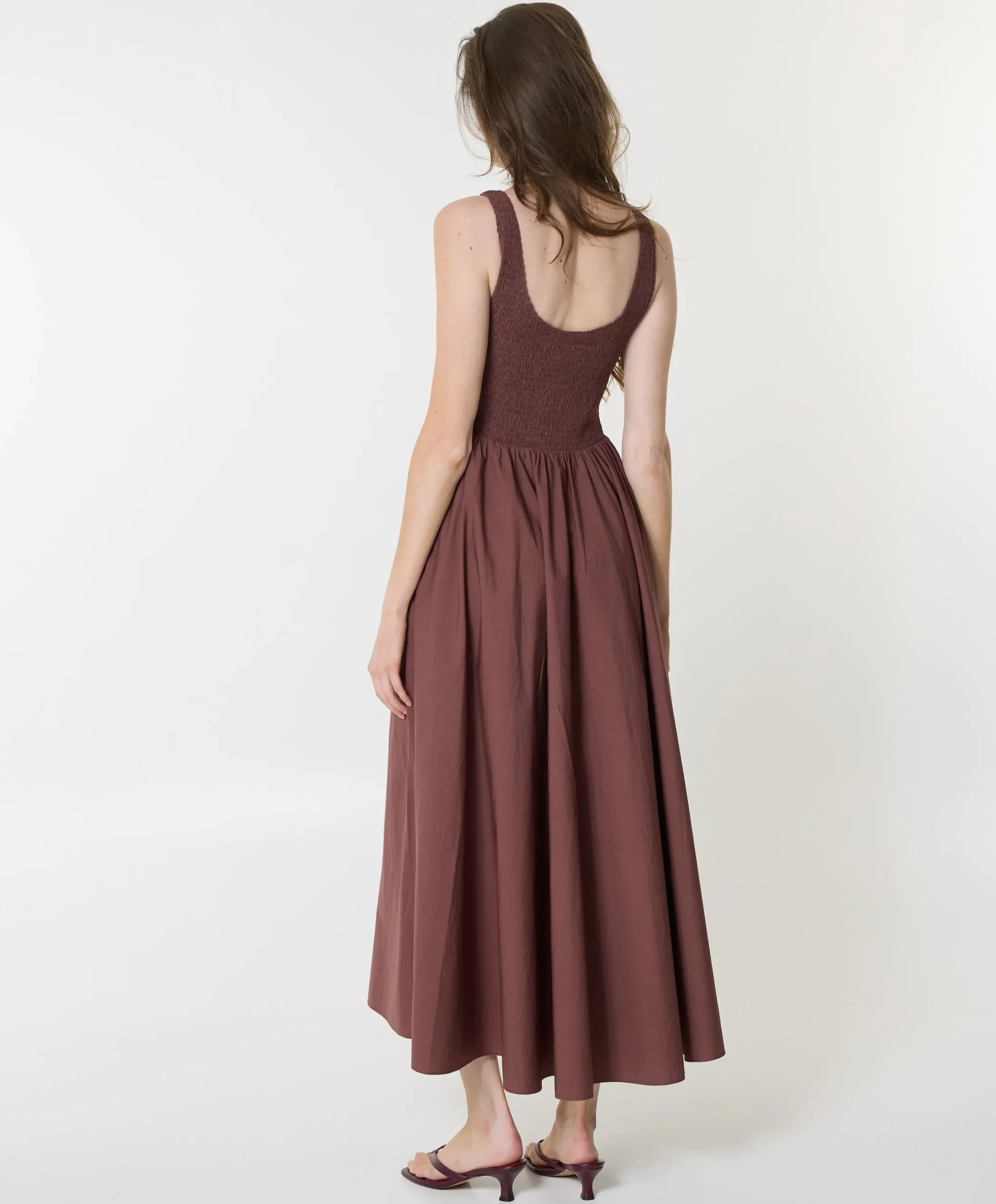 Dames jurk brique