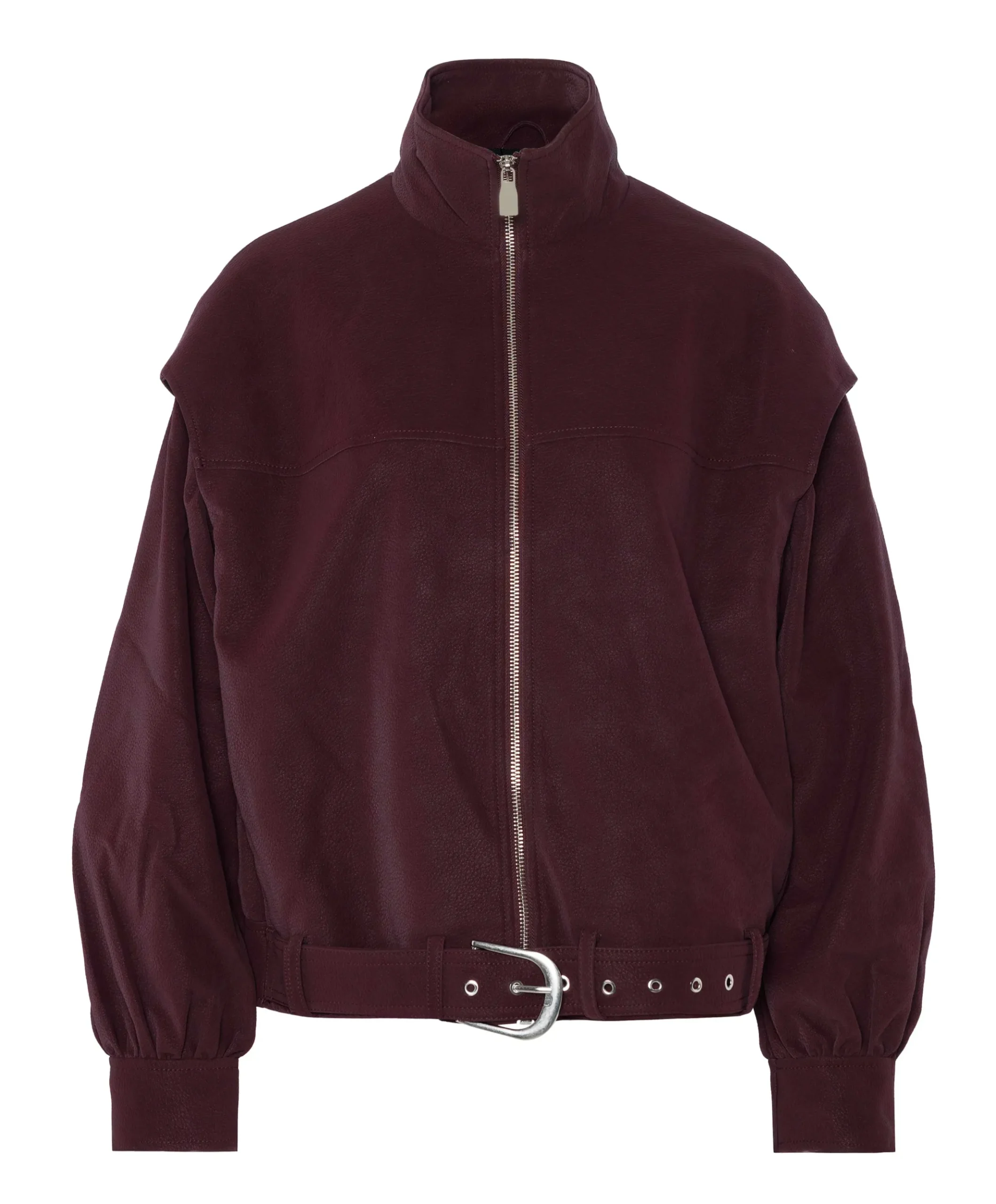 Dames leren jas bordeaux