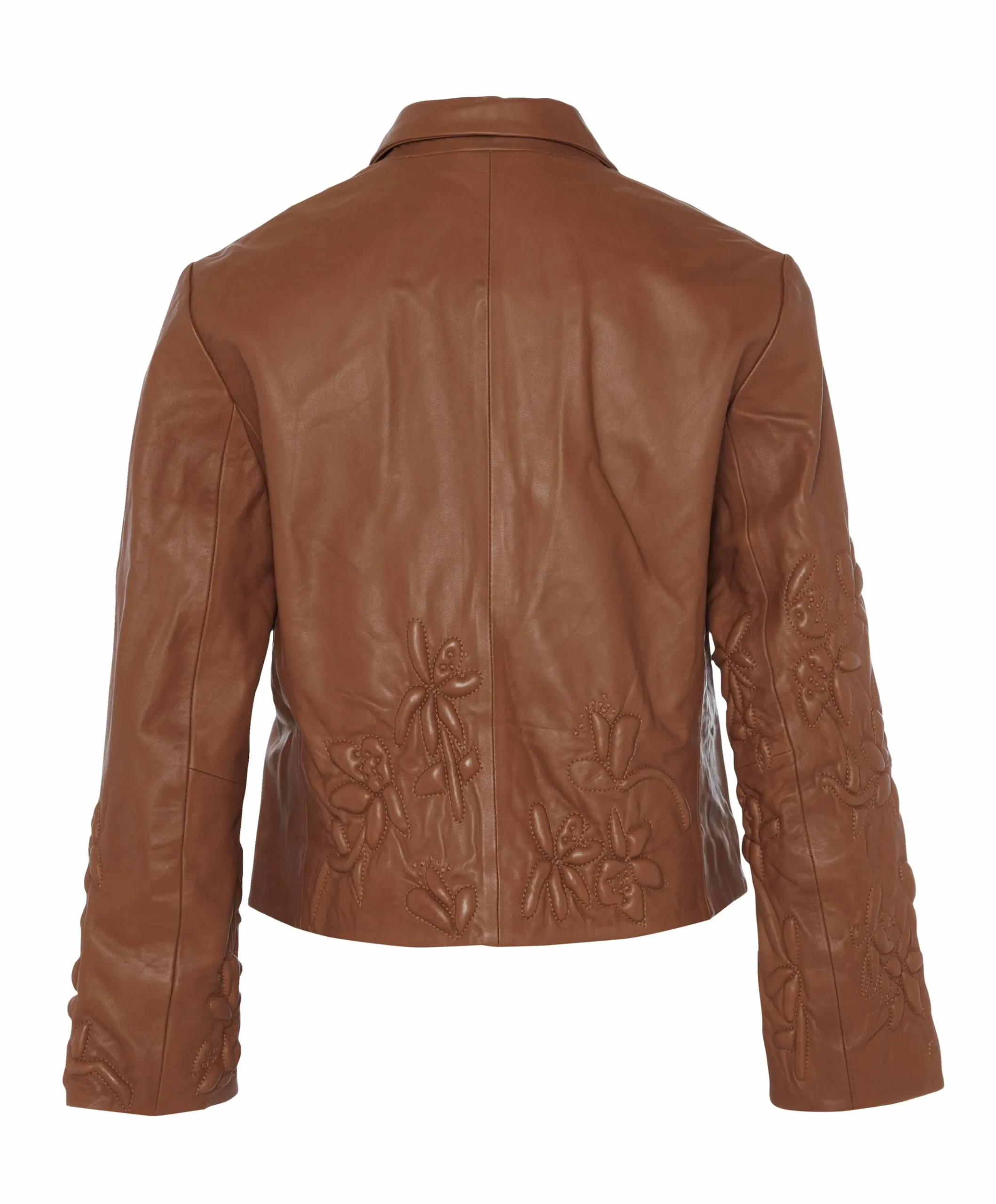 Dames leren jas bruin
