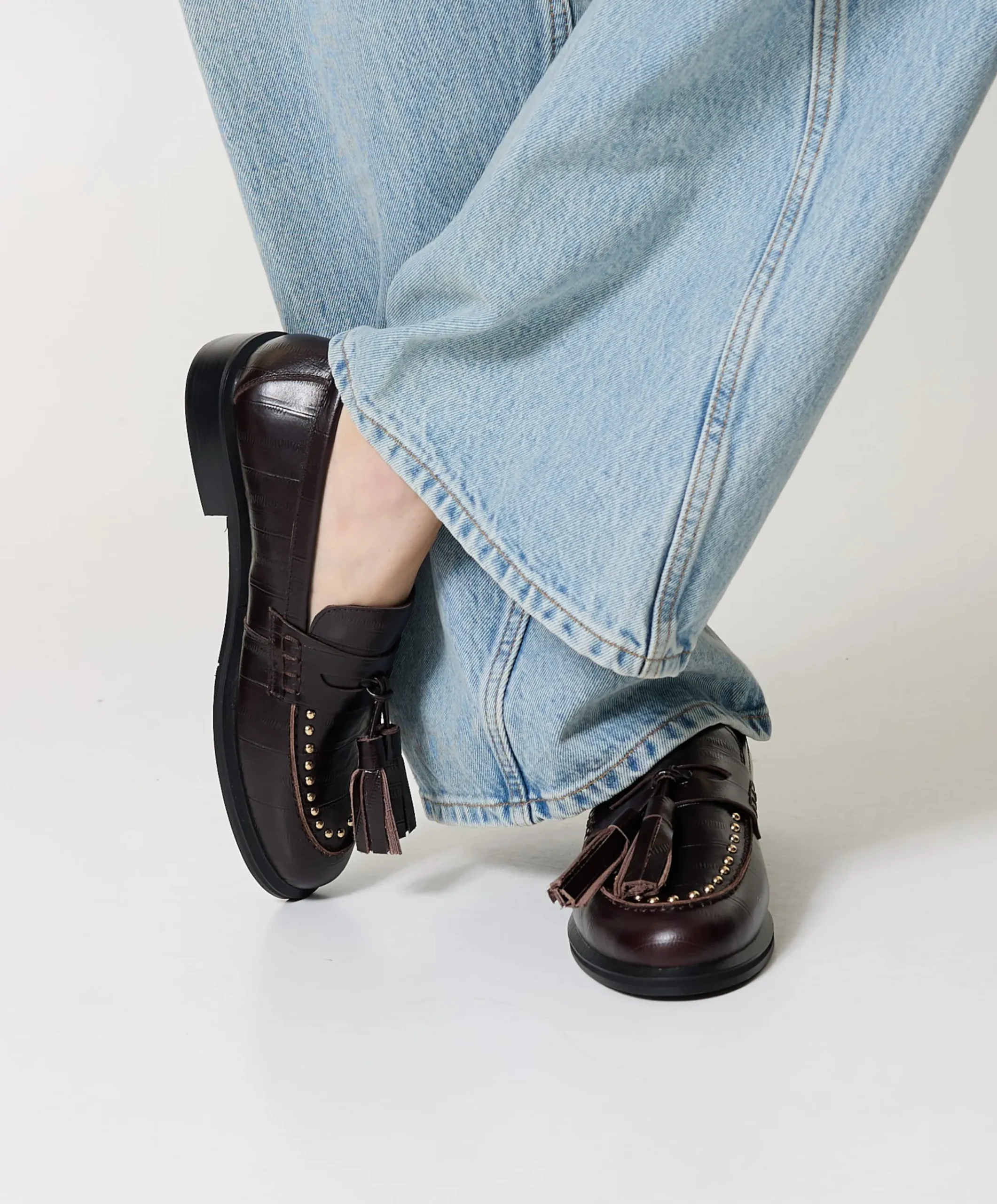 dames loafers bruin