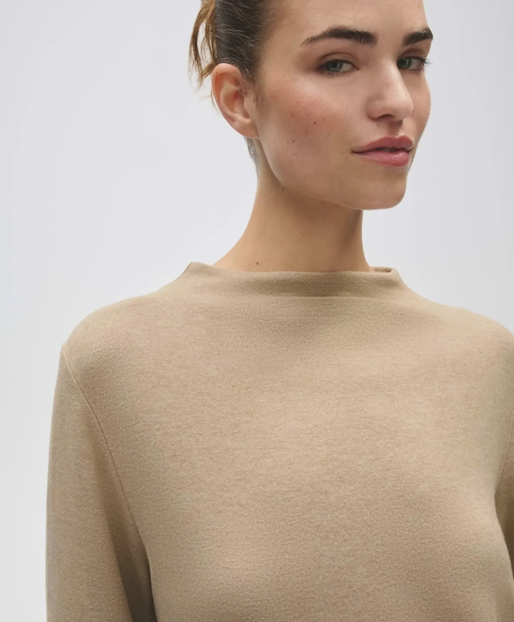 Dames longsleeve beige