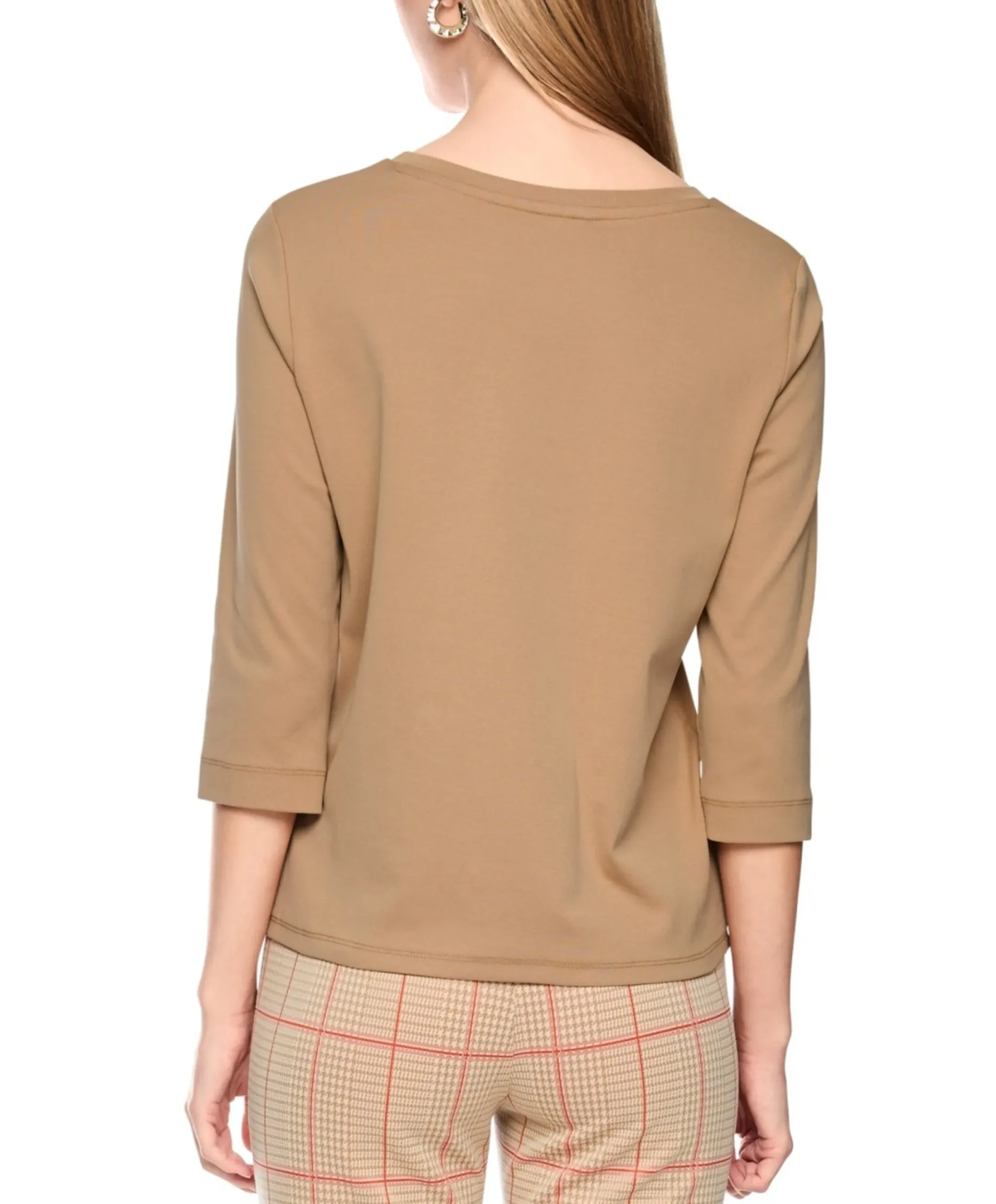 Dames longsleeve beige