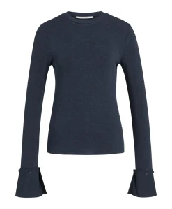 Dames longsleeve blauw
