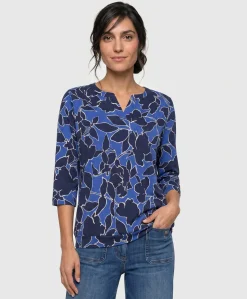 Dames longsleeve blauw