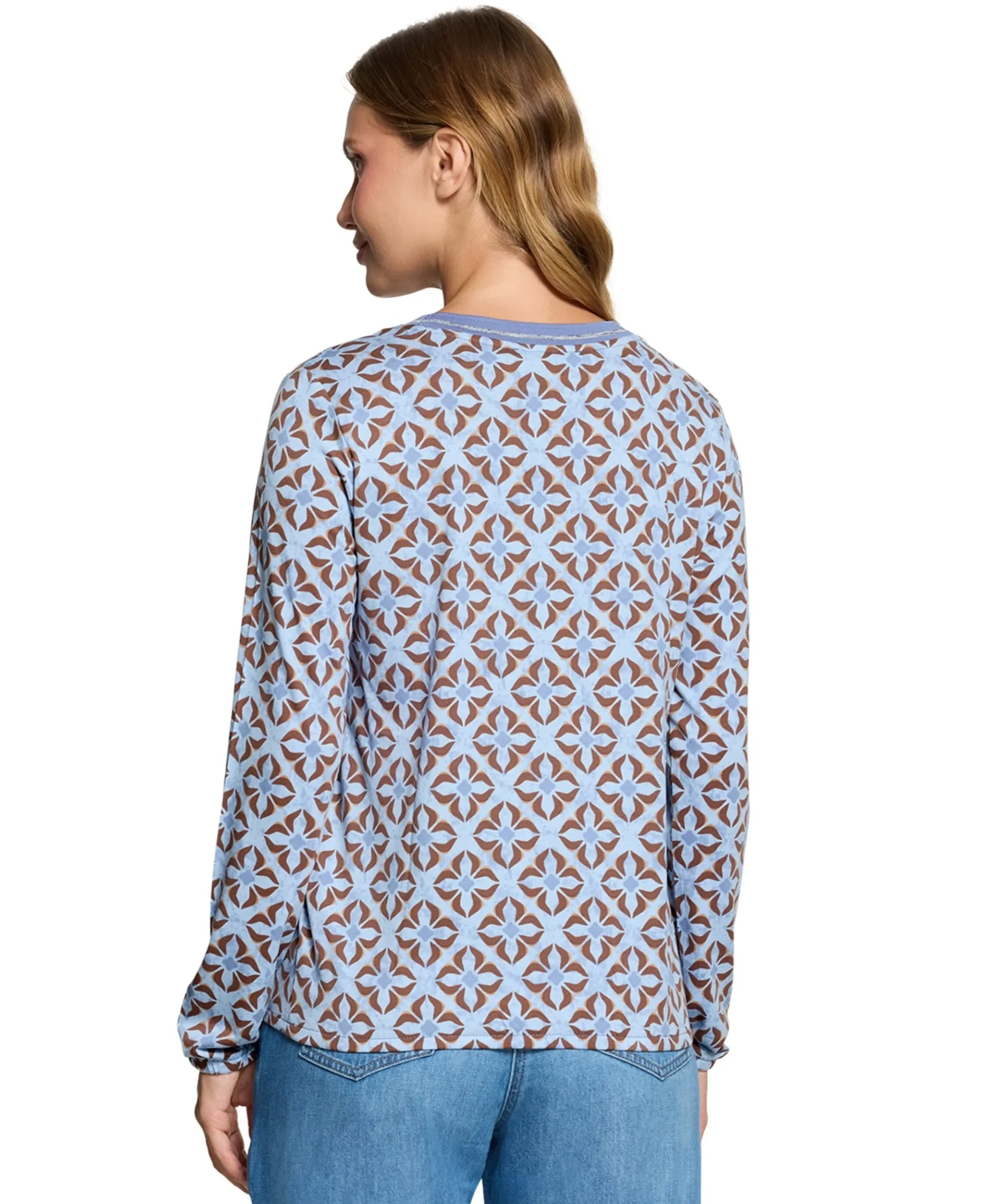 Dames longsleeve blauw