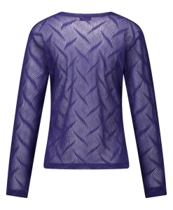 Dames longsleeve blauw