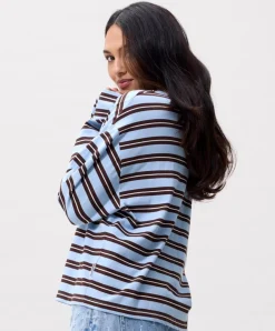 Dames longsleeve blauw