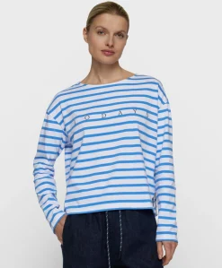 Dames longsleeve blauw