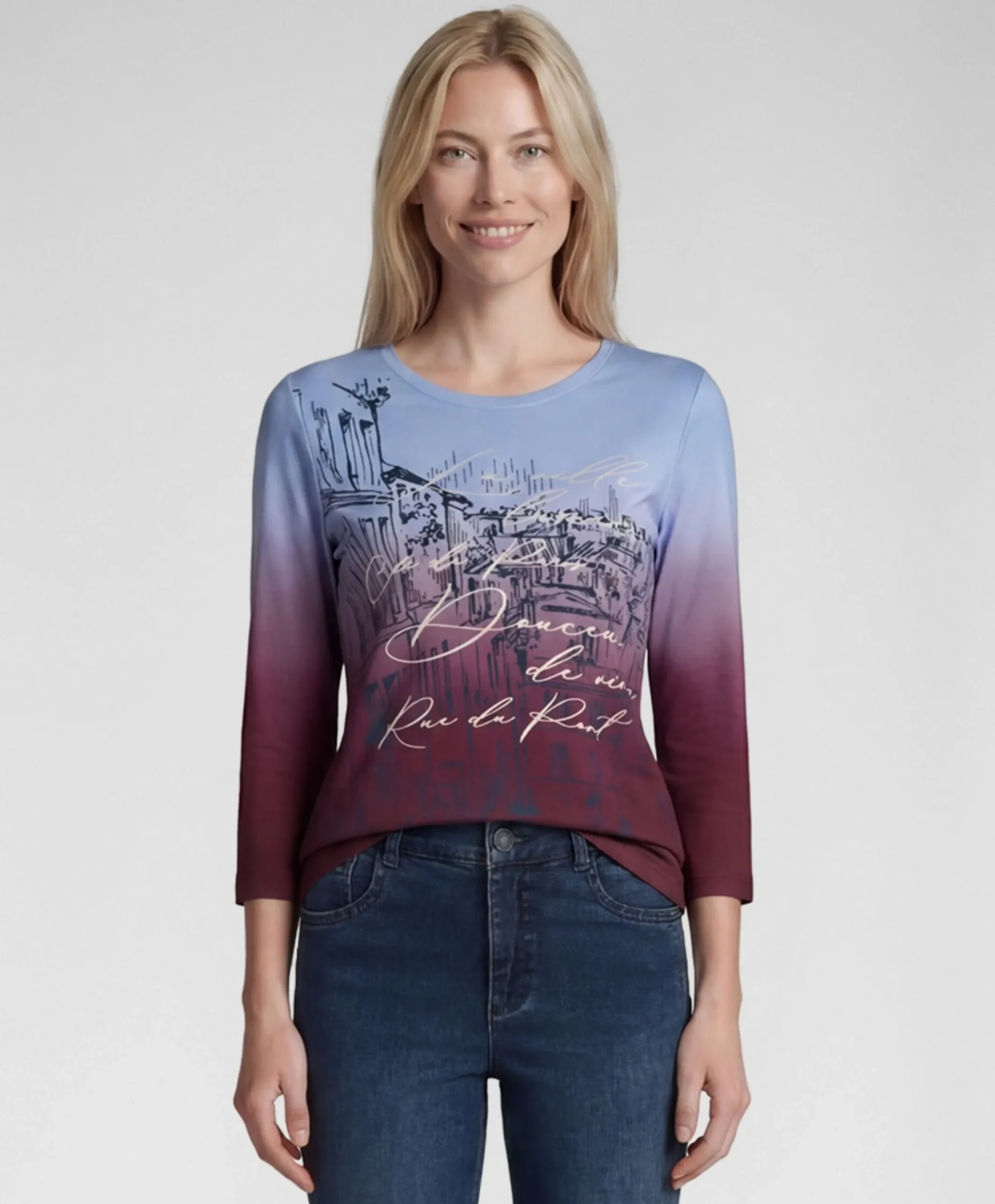 Dames longsleeve bordeaux