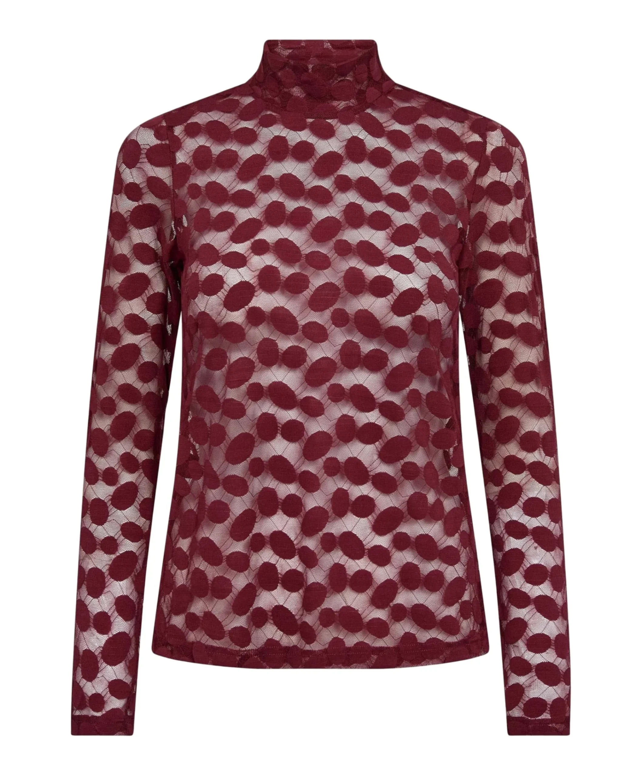 Dames longsleeve bordeaux