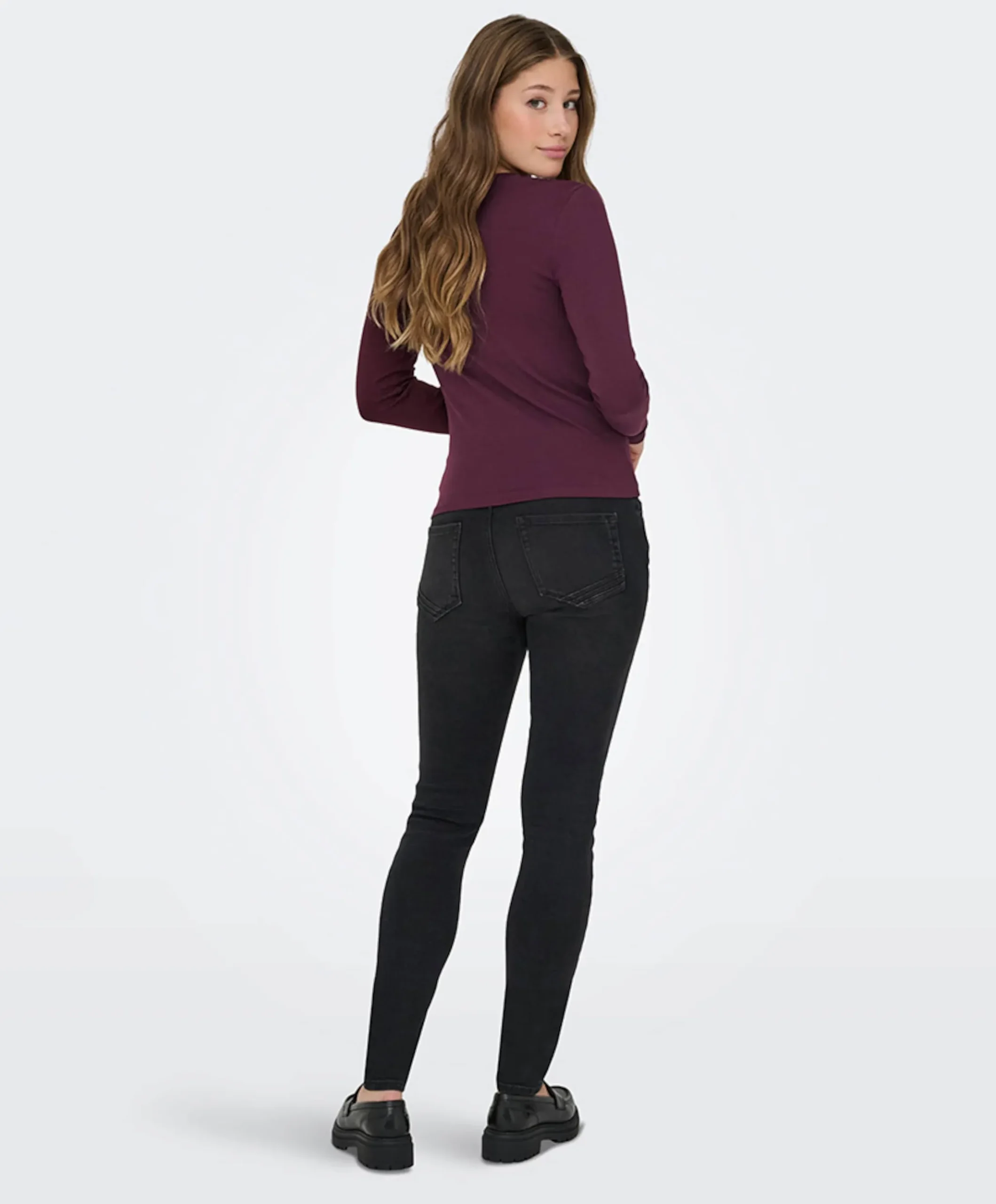 Dames longsleeve bordeaux