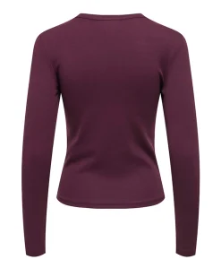 Dames longsleeve bordeaux