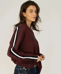 Dames longsleeve bordeaux