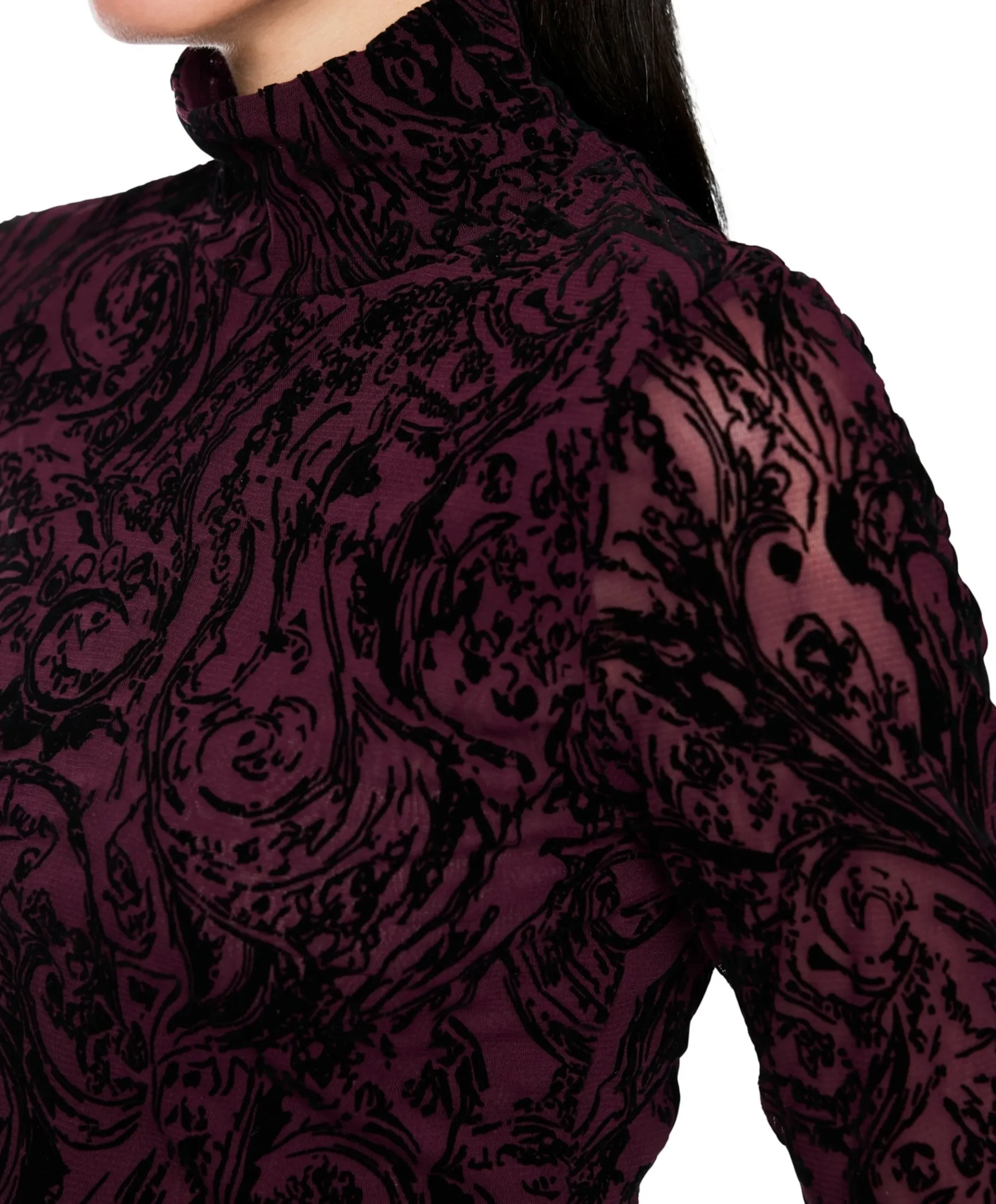 Dames longsleeve bordeaux