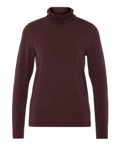 Dames longsleeve bordeaux