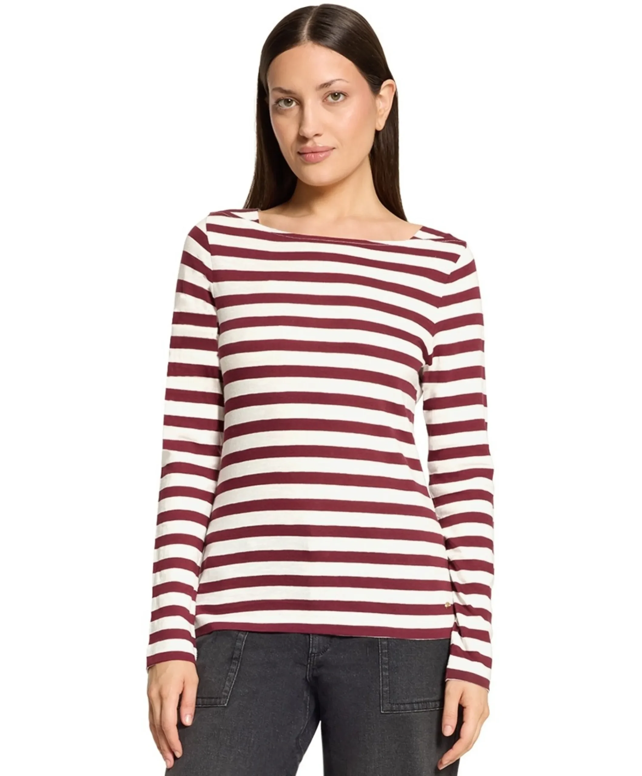 Dames longsleeve bordeaux