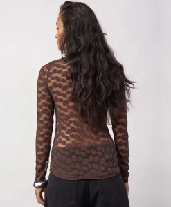 Dames longsleeve bruin