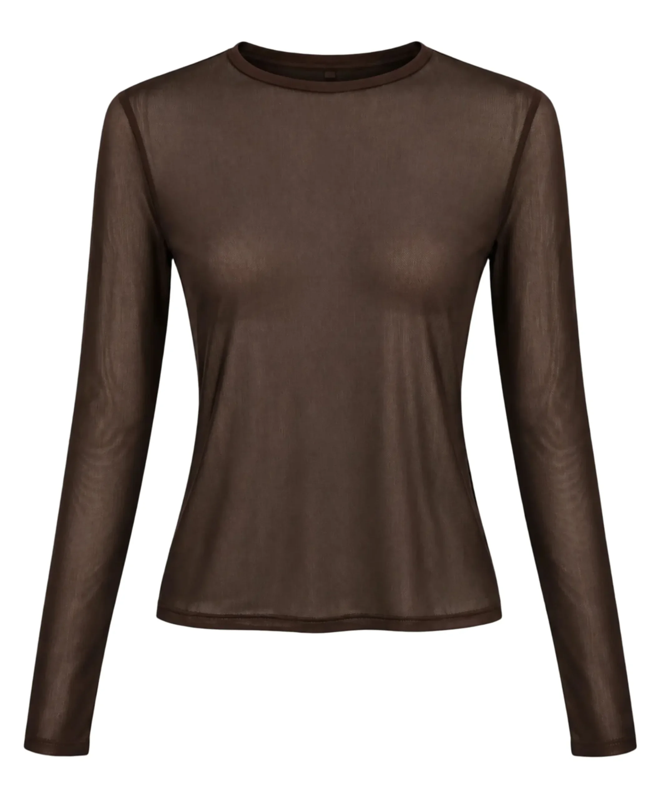 Dames longsleeve bruin