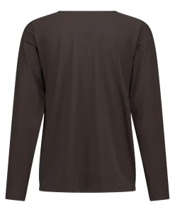 Dames longsleeve bruin
