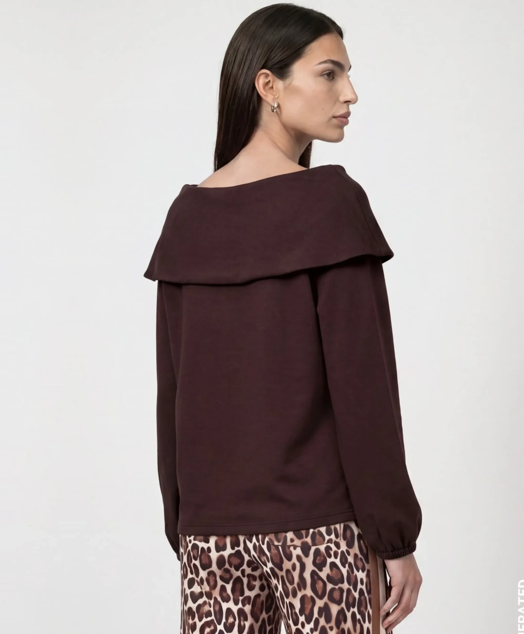 Dames longsleeve bruin