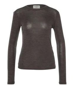 Dames longsleeve bruin