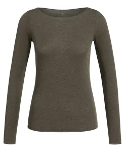 Dames longsleeve bruin