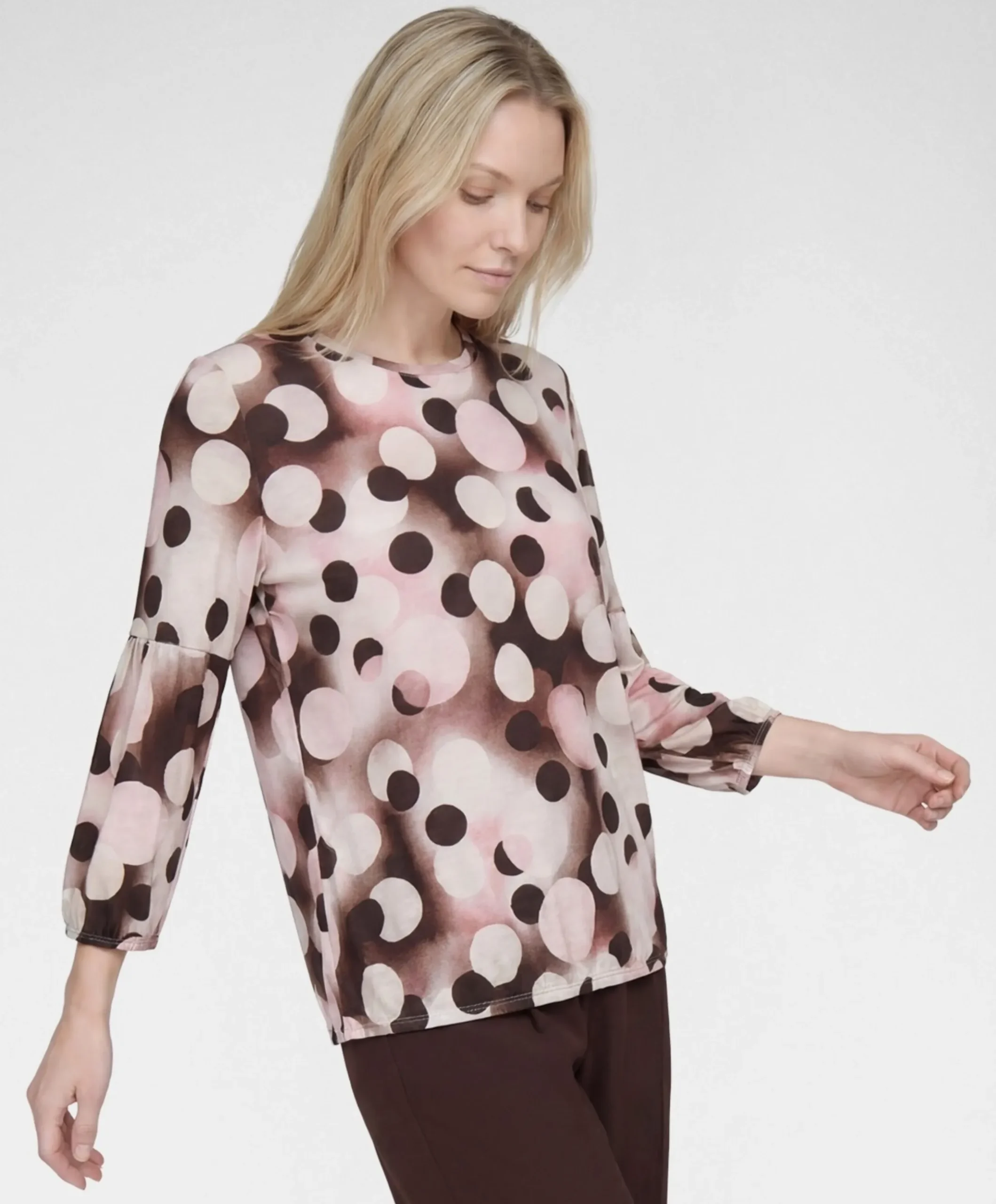 Dames longsleeve bruin