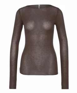 Dames longsleeve bruin