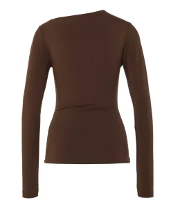 Dames longsleeve bruin