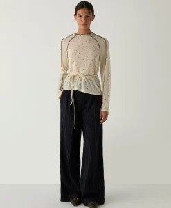 Dames longsleeve ecru