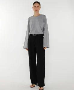 Dames longsleeve grijs