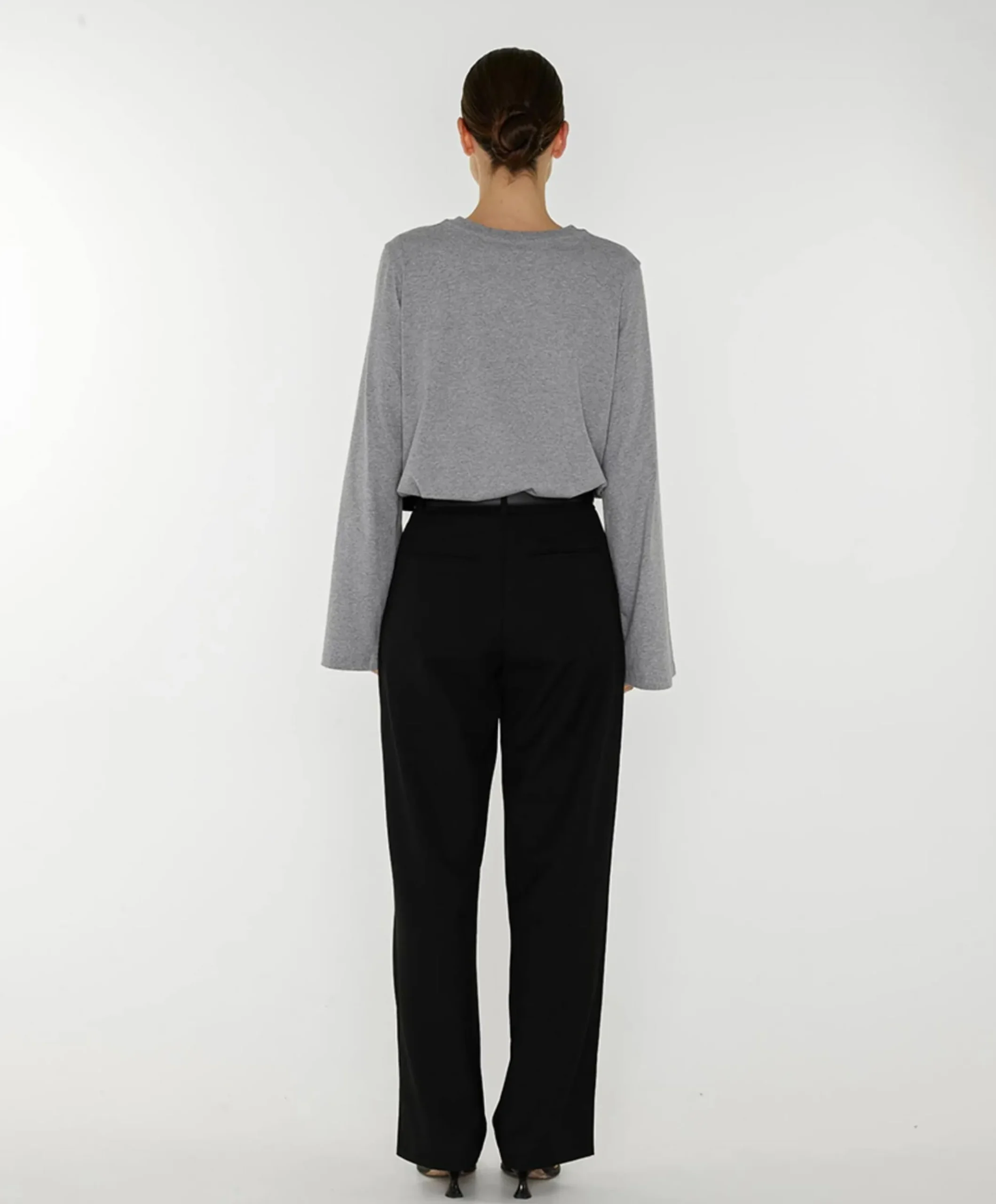 Dames longsleeve grijs