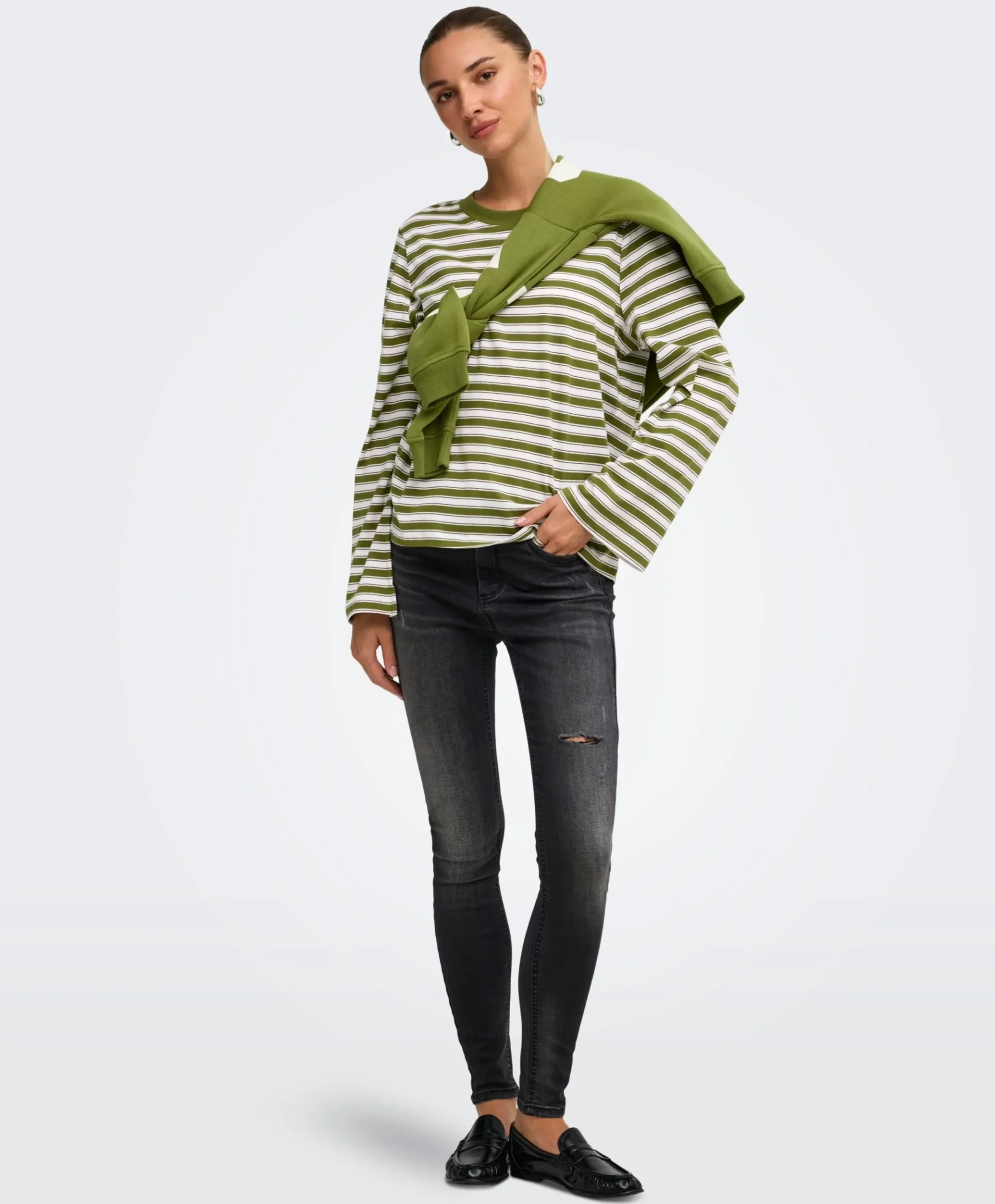 Dames longsleeve groen