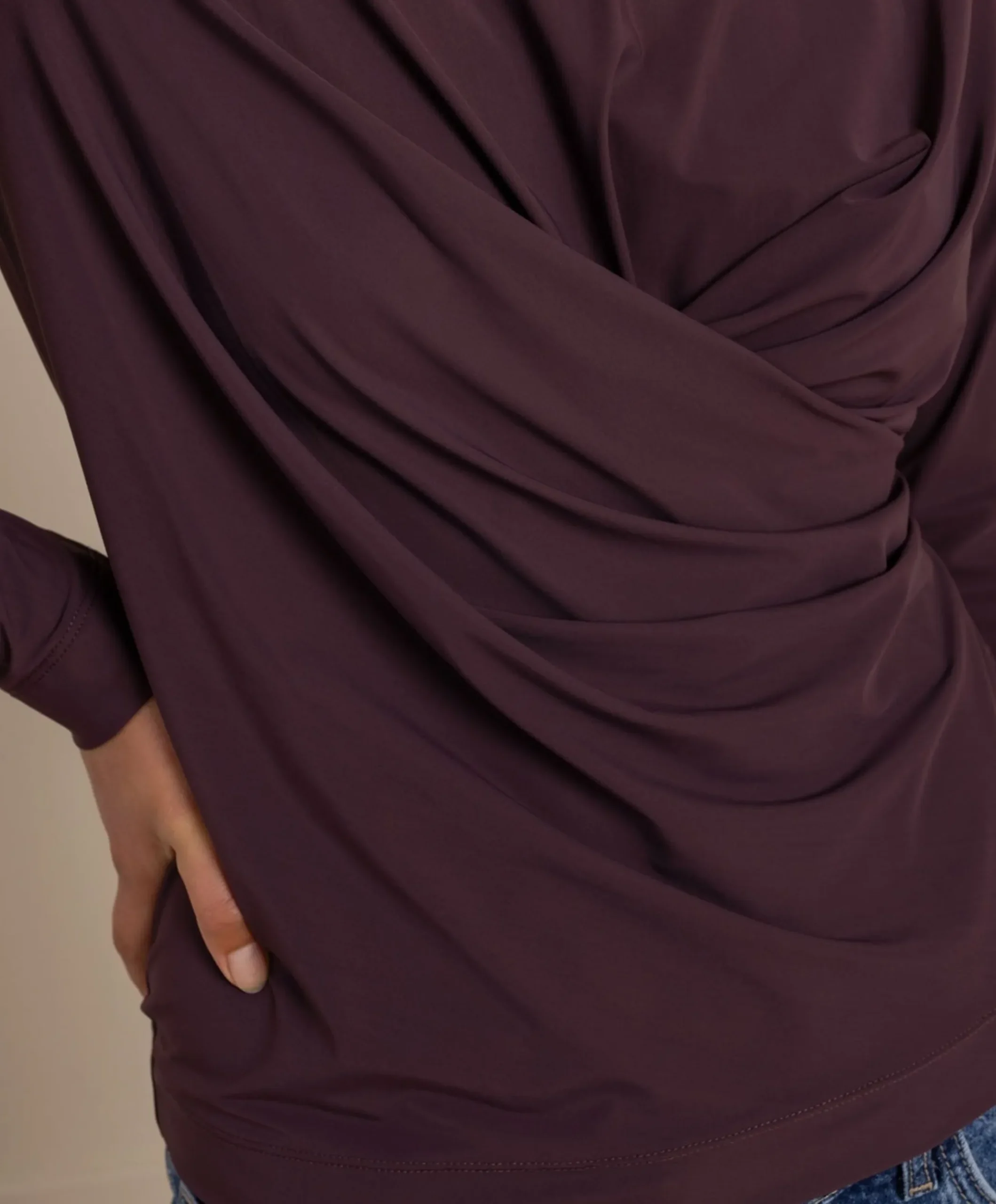 Dames longsleeve paars