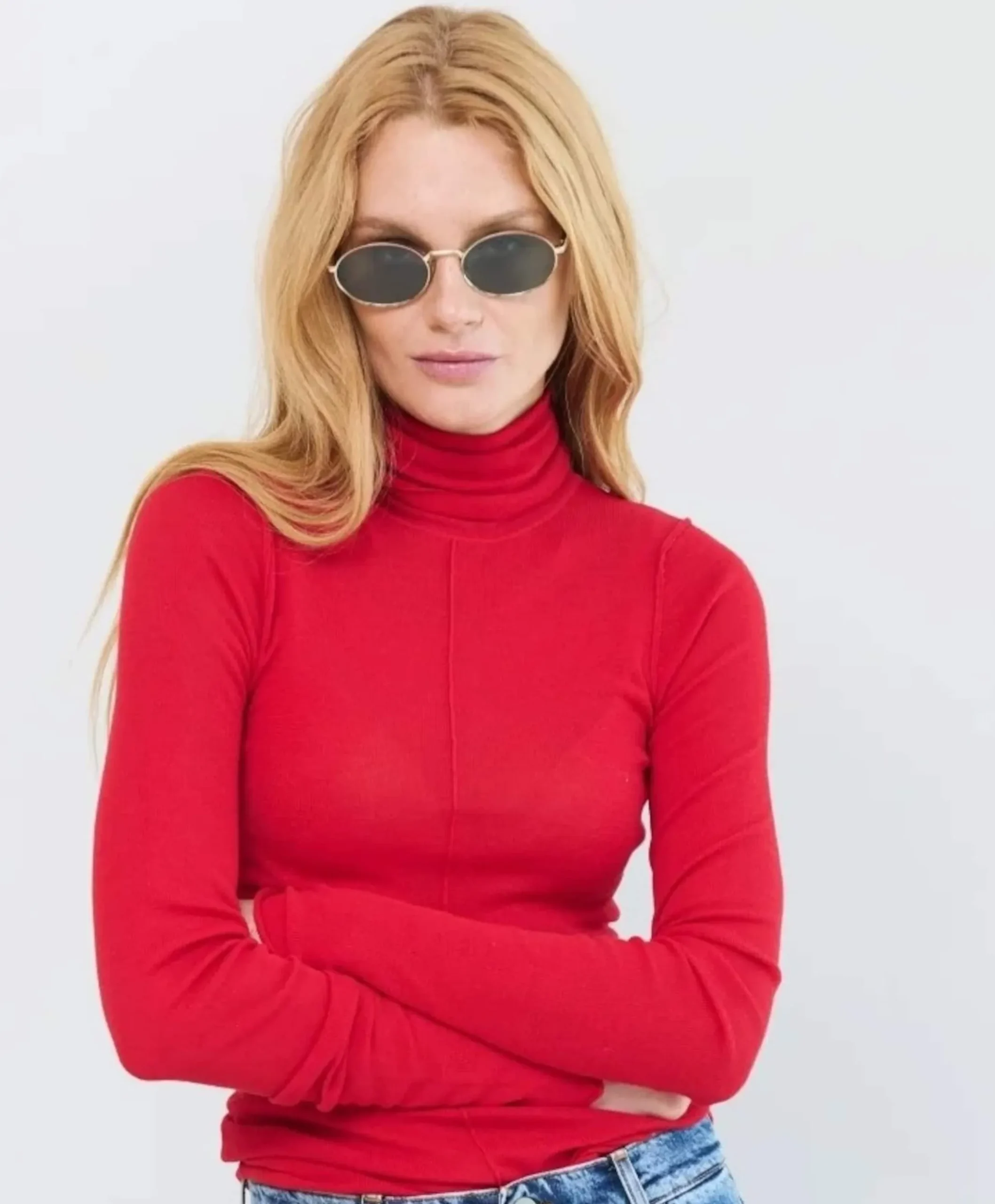 Dames longsleeve rood