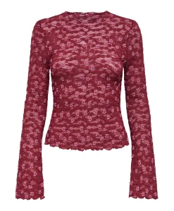 Dames longsleeve rood