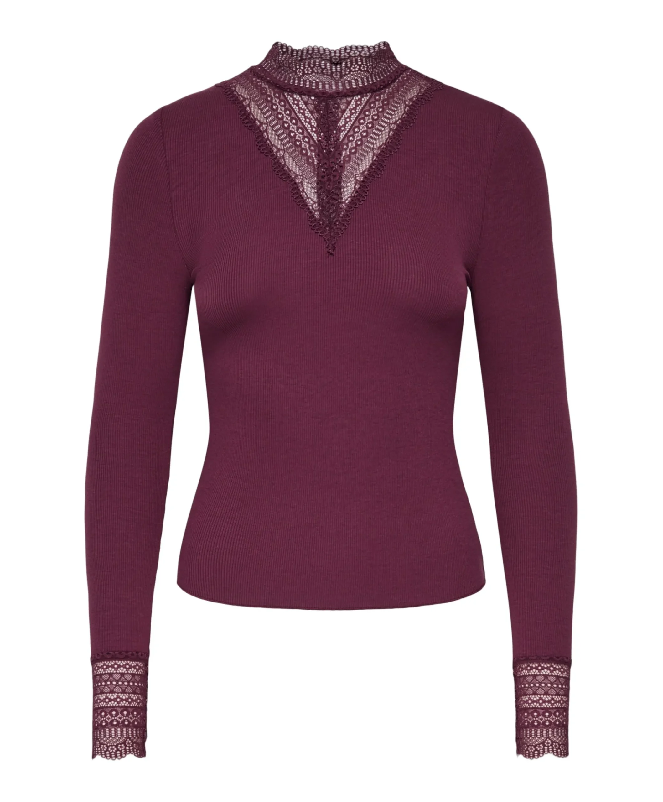 Dames longsleeve rood