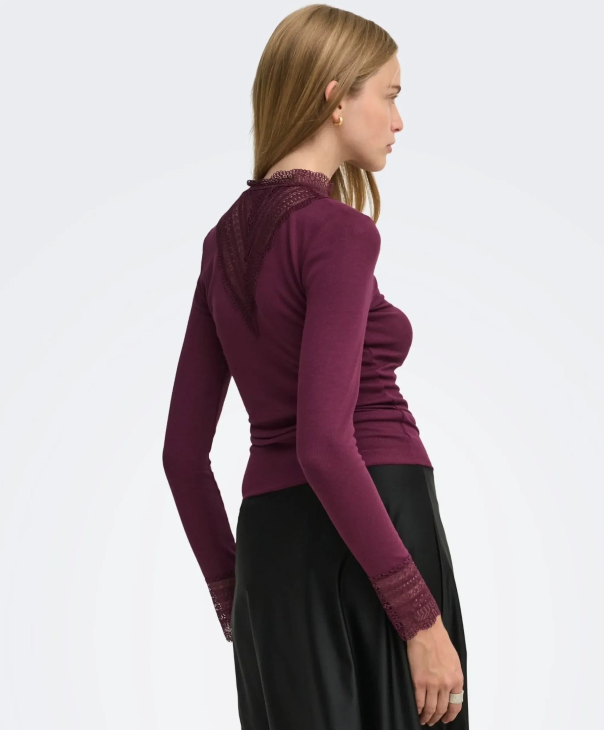 Dames longsleeve rood