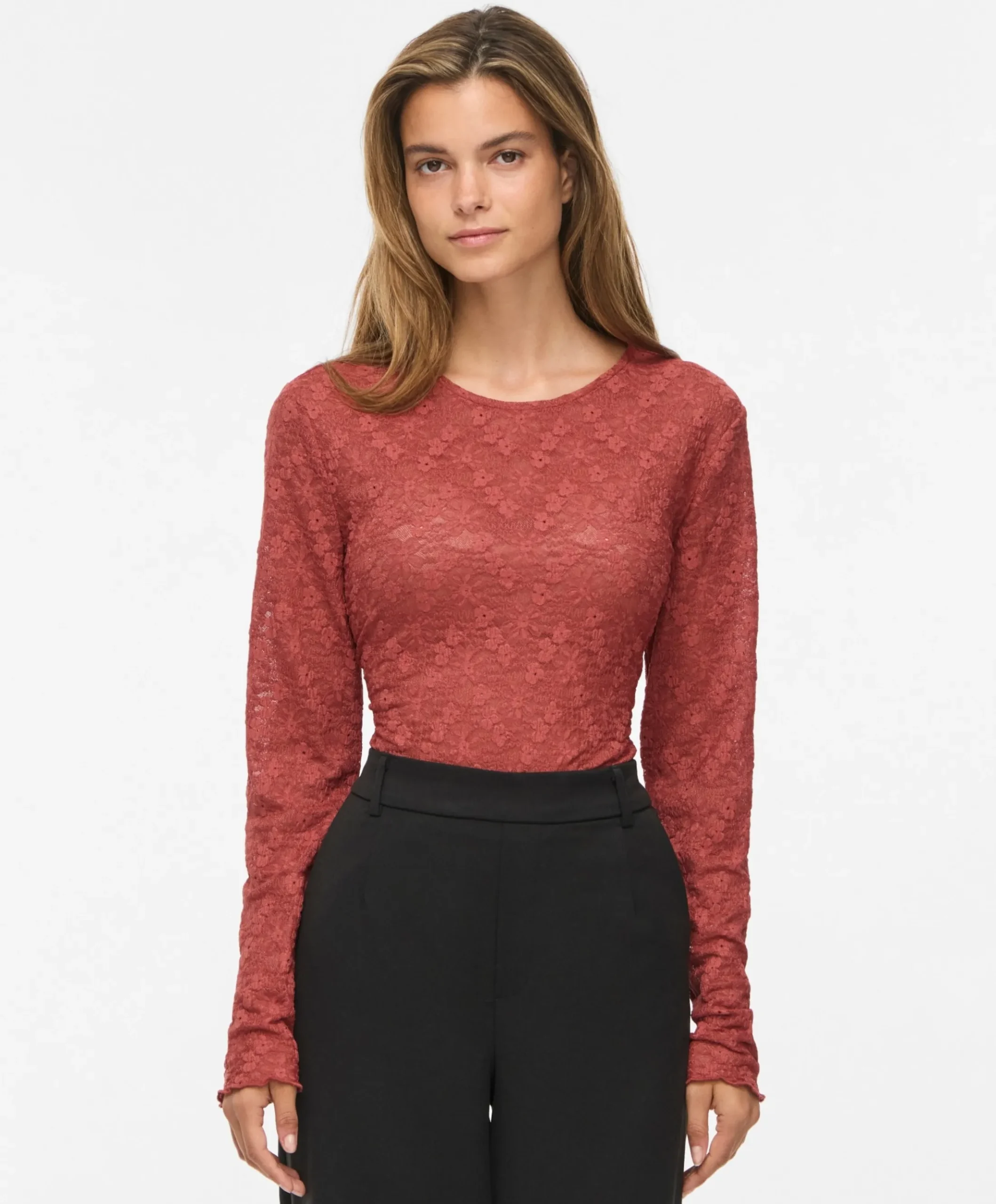 Dames longsleeve roze