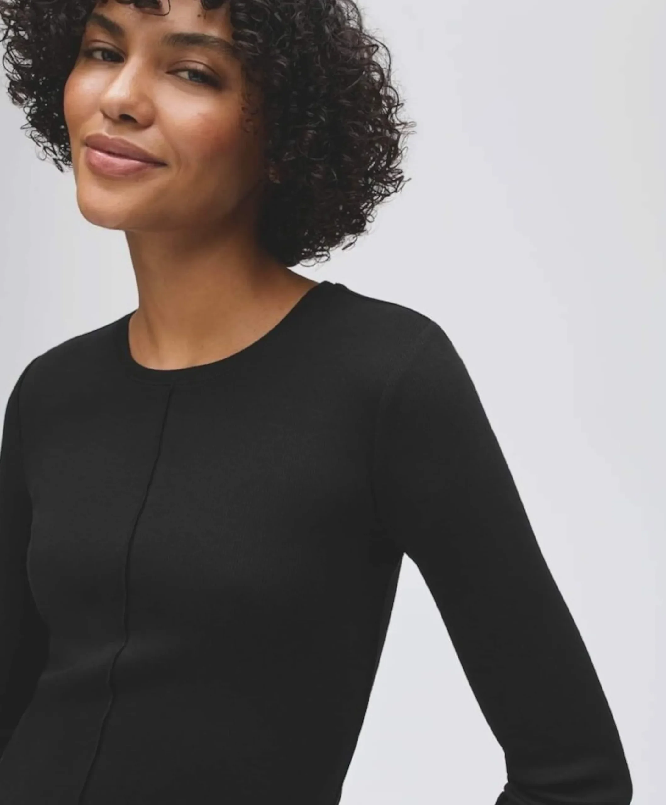 Dames longsleeve zwart