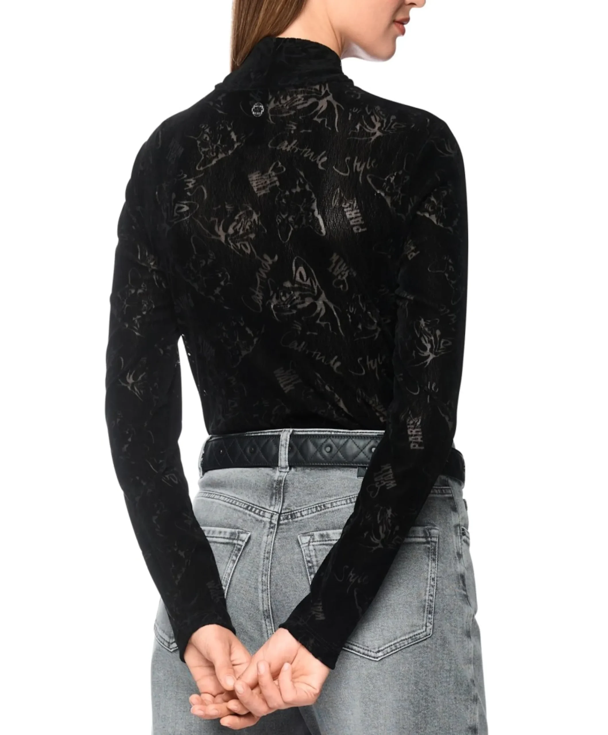 Dames longsleeve zwart