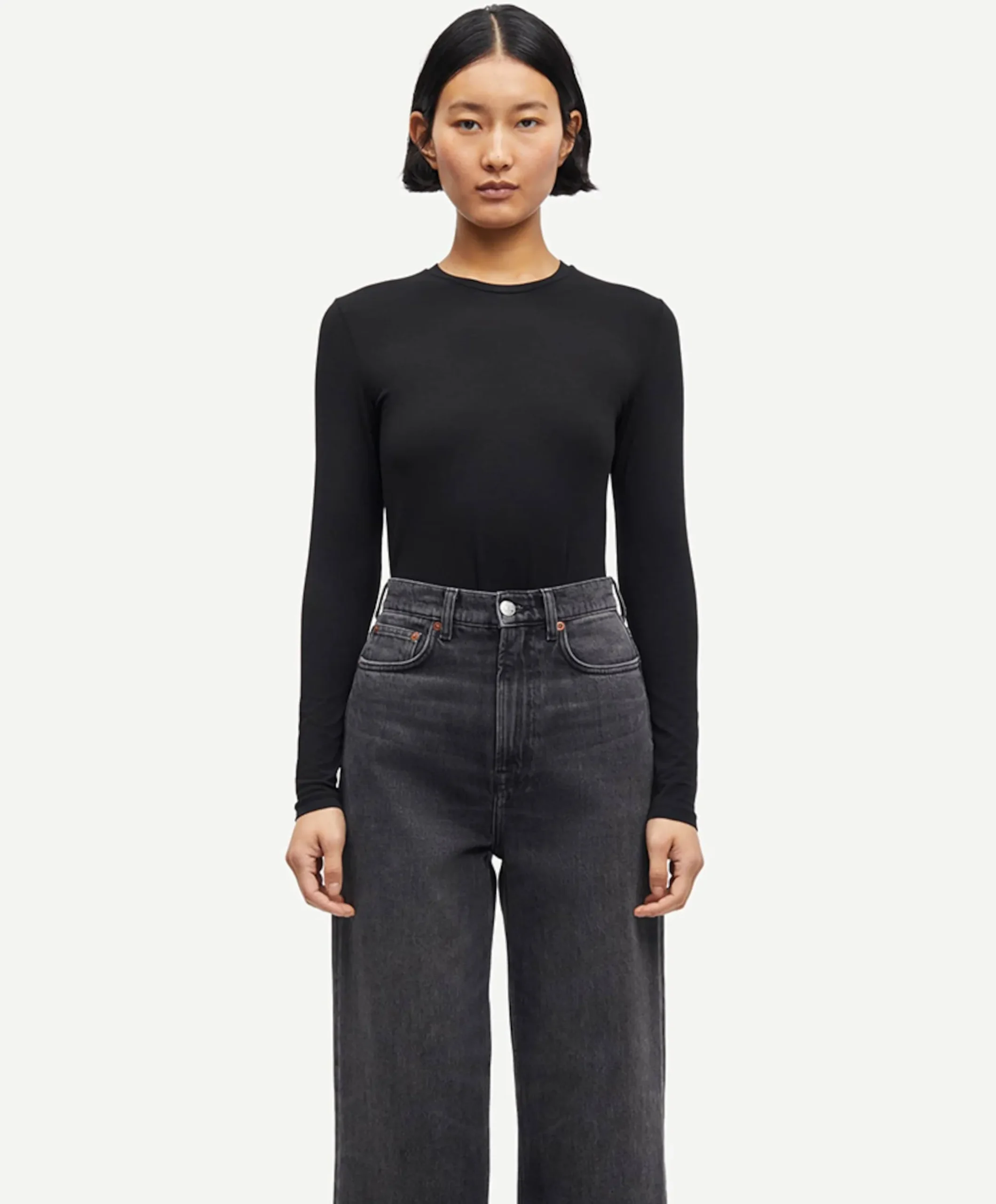Dames longsleeve zwart