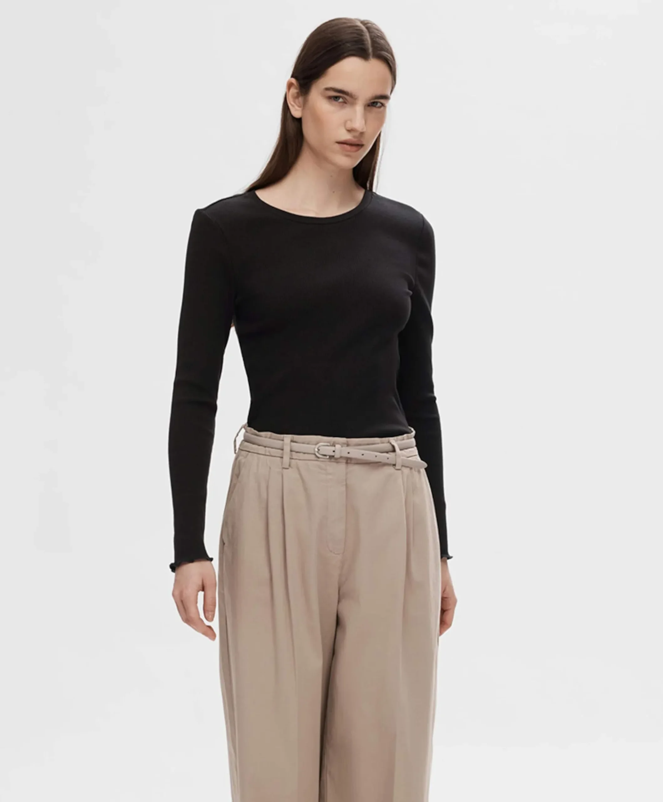 Dames longsleeve zwart