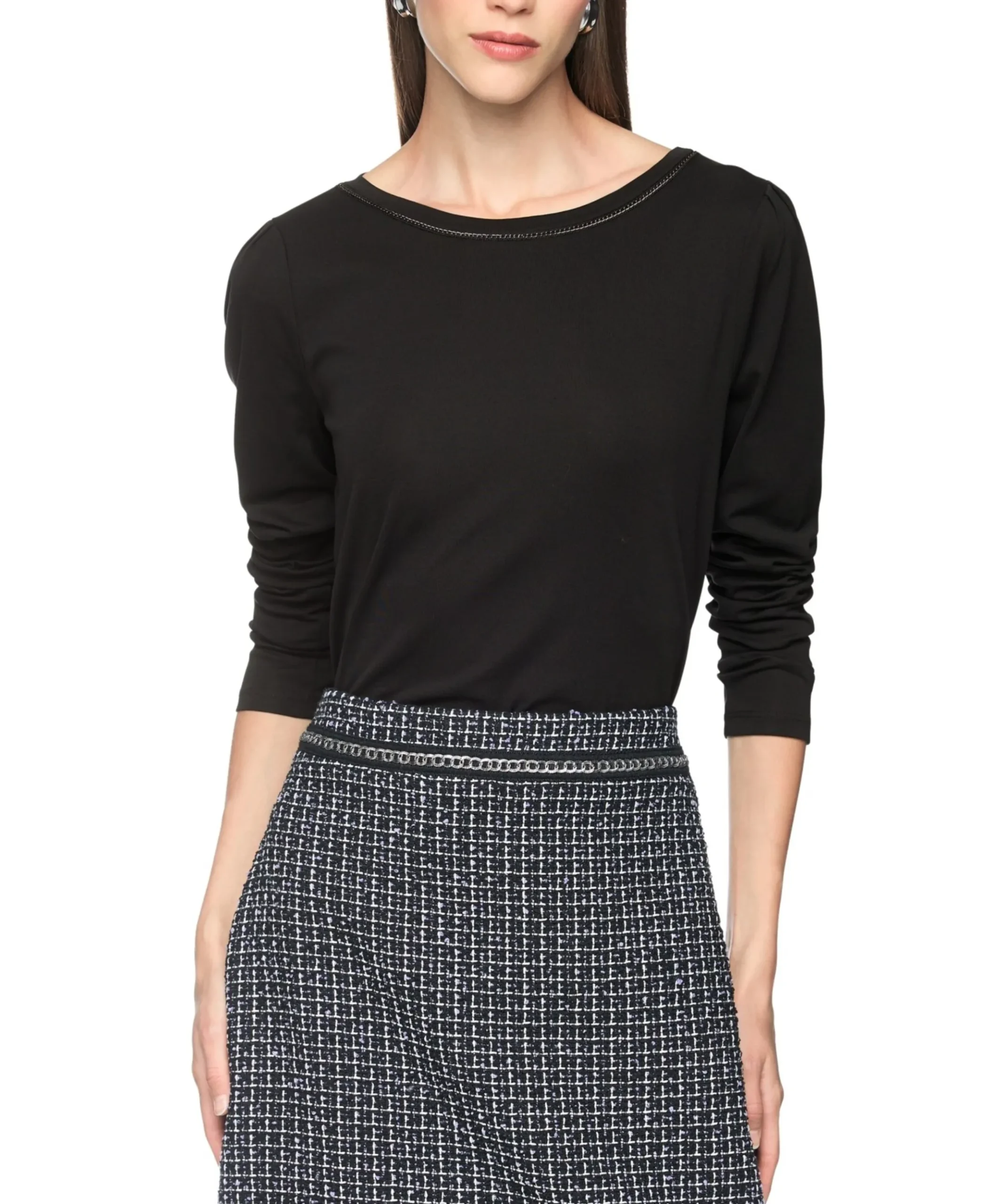 Dames longsleeve zwart