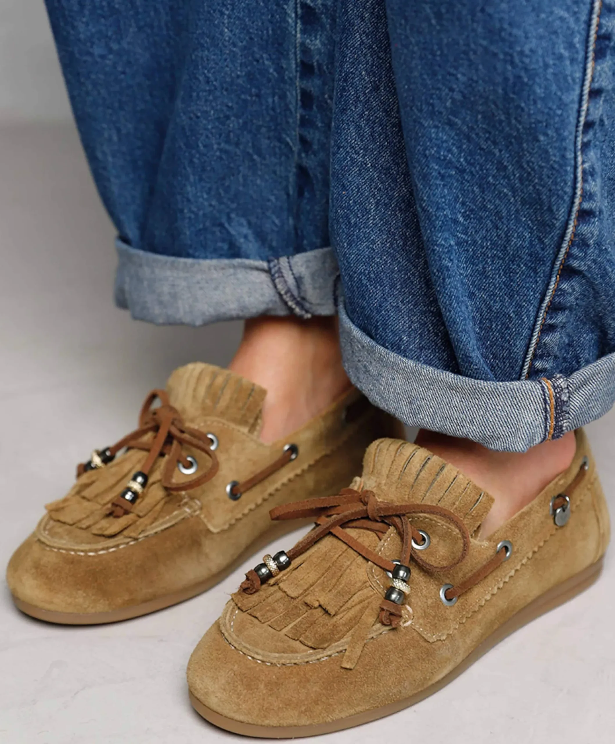 Dames mocassins June Loua bruin