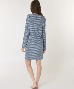 Dames nachthemd blauw