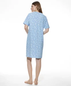 Dames nachthemd blauw