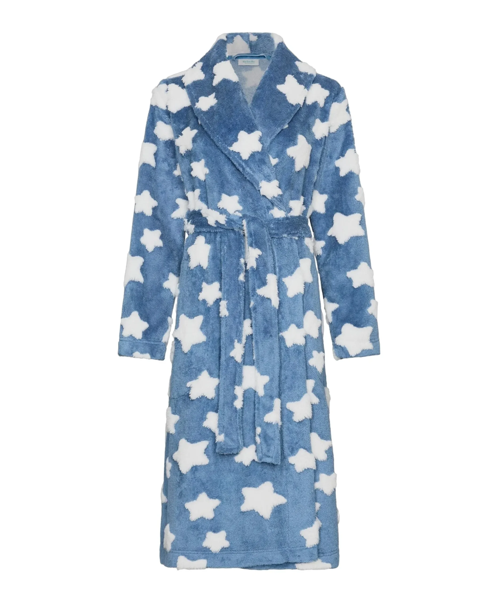 Dames ochtendjas blauw