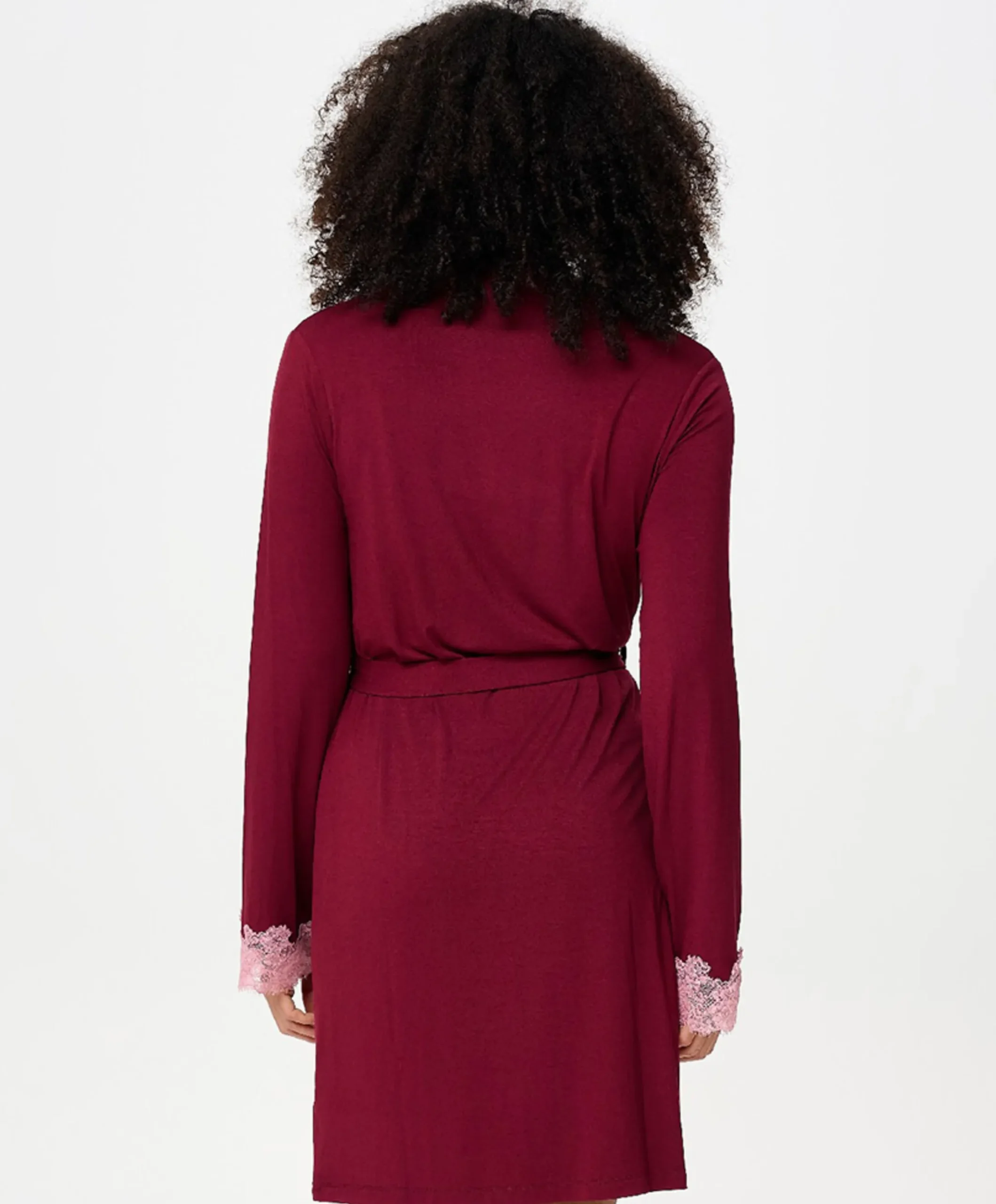 Dames ochtendjas bordeaux